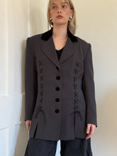 Load image into Gallery viewer, Grey Lace Up Blazer
