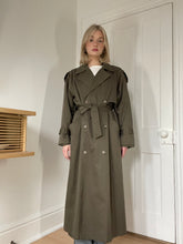 Load image into Gallery viewer, Olive Green Lined Trench Coat