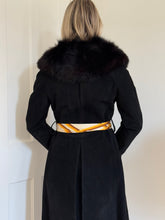 Load image into Gallery viewer, Black Fur and Suede Coat