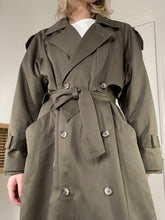 Load image into Gallery viewer, Olive Green Lined Trench Coat