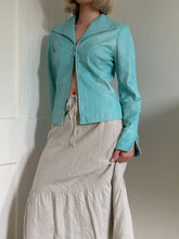 Load image into Gallery viewer, Aquamarine Leather Jacket