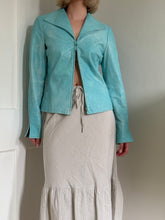 Load image into Gallery viewer, Aquamarine Leather Jacket