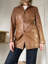 Load image into Gallery viewer, Tan Leather Blazer