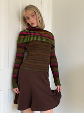 Load image into Gallery viewer, Colourful Striped Off the Shoulder Sweater