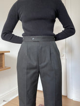 Load image into Gallery viewer, Grey Pleated Dress Pants