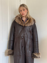 Load image into Gallery viewer, Brown Sheepskin Coat