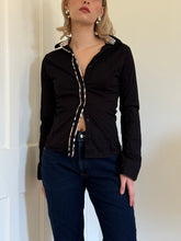 Load image into Gallery viewer, Black Burberry Button Up