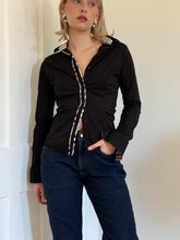 Load image into Gallery viewer, Black Burberry Button Up