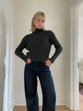 Load image into Gallery viewer, Grey Ribbed Turtleneck