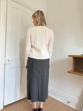 Load image into Gallery viewer, Grey Wool Pleated Skirt