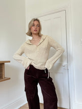 Load image into Gallery viewer, Button Up Cream Knit