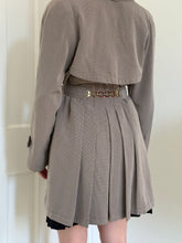 Load image into Gallery viewer, Pleated Plaid Trench