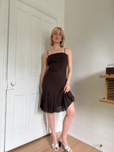 Load image into Gallery viewer, Brown Lace Trim Dress