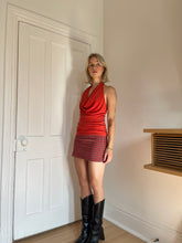 Load image into Gallery viewer, Orange Cowlneck Tank