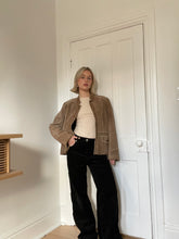 Load image into Gallery viewer, Tan Suede Button Up Jacket
