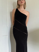 Load image into Gallery viewer, Black One Shoulder Dress