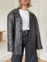 Load image into Gallery viewer, Black Leather Blazer