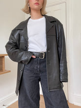 Load image into Gallery viewer, Black Leather Blazer