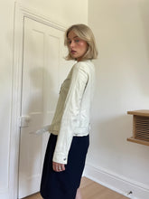 Load image into Gallery viewer, Off White Leather Moto Jacket