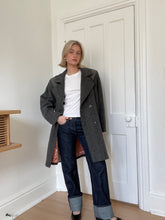 Load image into Gallery viewer, Grey Printed Wool Coat