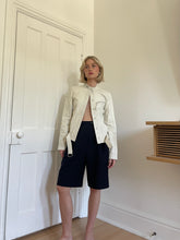 Load image into Gallery viewer, Off White Leather Moto Jacket
