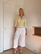 Load image into Gallery viewer, White Linen Capri