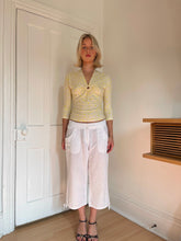 Load image into Gallery viewer, White Linen Capri