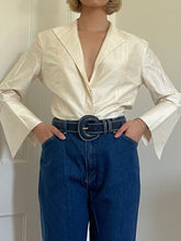 Load image into Gallery viewer, Pearlescent Silk Structured Button Up