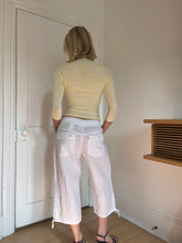 Load image into Gallery viewer, White Linen Capri