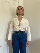 Load image into Gallery viewer, Pearlescent Silk Structured Button Up