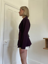 Load image into Gallery viewer, Plum Pinstripe Blazer