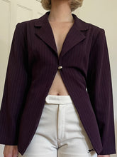 Load image into Gallery viewer, Plum Pinstripe Blazer
