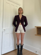 Load image into Gallery viewer, Plum Pinstripe Blazer