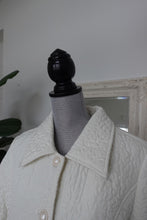 Load image into Gallery viewer, Cream Quilted Button Up Coat
