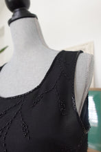 Load image into Gallery viewer, Black Mesh Beaded Tank
