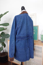 Load image into Gallery viewer, Denim Button Up Jacket with Corduroy Collar and Cuffs
