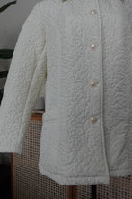 Load image into Gallery viewer, Cream Quilted Button Up Coat
