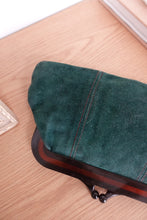 Load image into Gallery viewer, Green Suede Clutch
