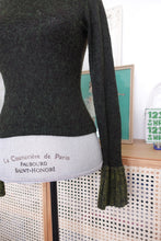 Load image into Gallery viewer, Green Speckled Angora Blend Turtleneck
