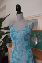 Load image into Gallery viewer, Blue Silk Floral Dress
