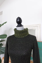 Load image into Gallery viewer, Green Speckled Angora Blend Turtleneck
