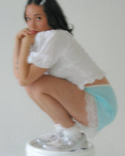 Load image into Gallery viewer, Aquamarine Lace Shorts
