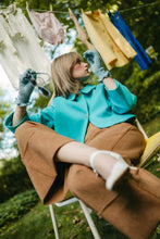 Load image into Gallery viewer, Teal Cropped Blazer
