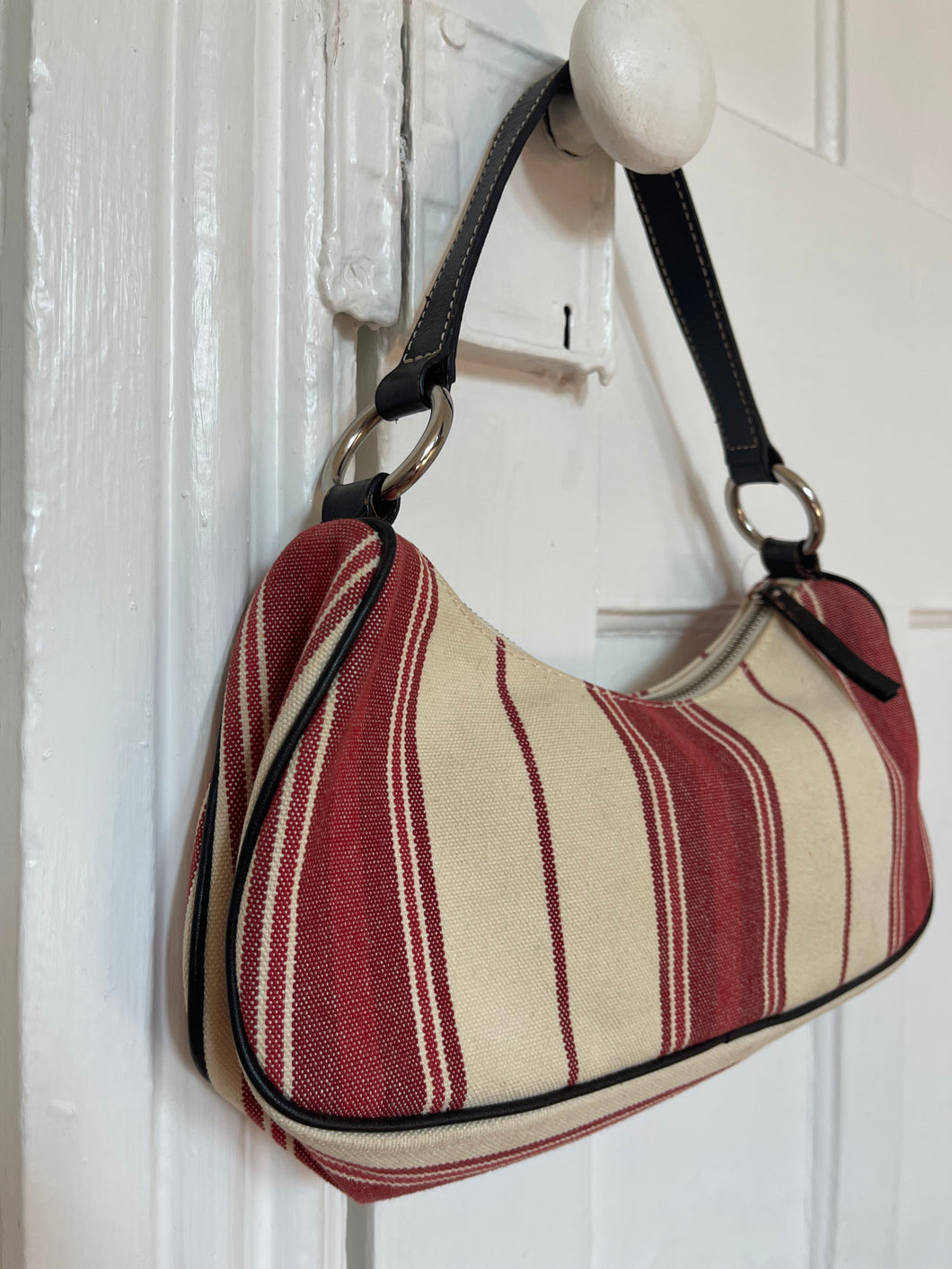 Striped Baguette Bag