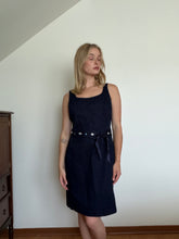Load image into Gallery viewer, Denim Dress with Embellished Belt
