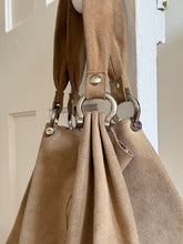 Load image into Gallery viewer, Tan Suede Hobo Bag
