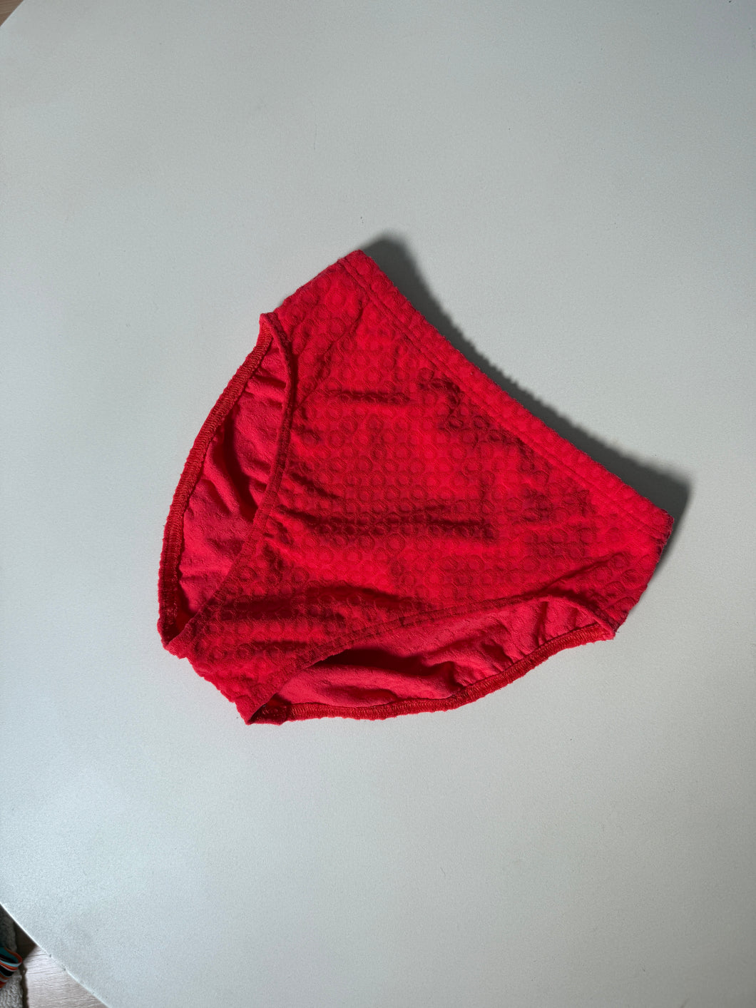 Red High Waisted Bikini Bottoms