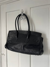 Load image into Gallery viewer, Black Leather City Bag
