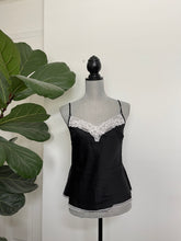 Load image into Gallery viewer, Black Cami with Lace Trim
