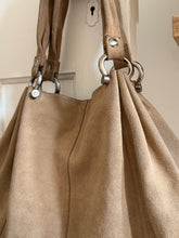 Load image into Gallery viewer, Tan Suede Hobo Bag
